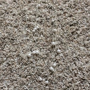 Silver and (faux) pearl necklace